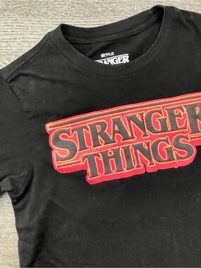 Netflix | Kid’s “Stranger Things” Black Tee with Red Logo